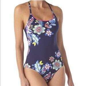 NWT Anne Cole Crossback "Mio" Floral One Piece Swimsuit Sz. 6